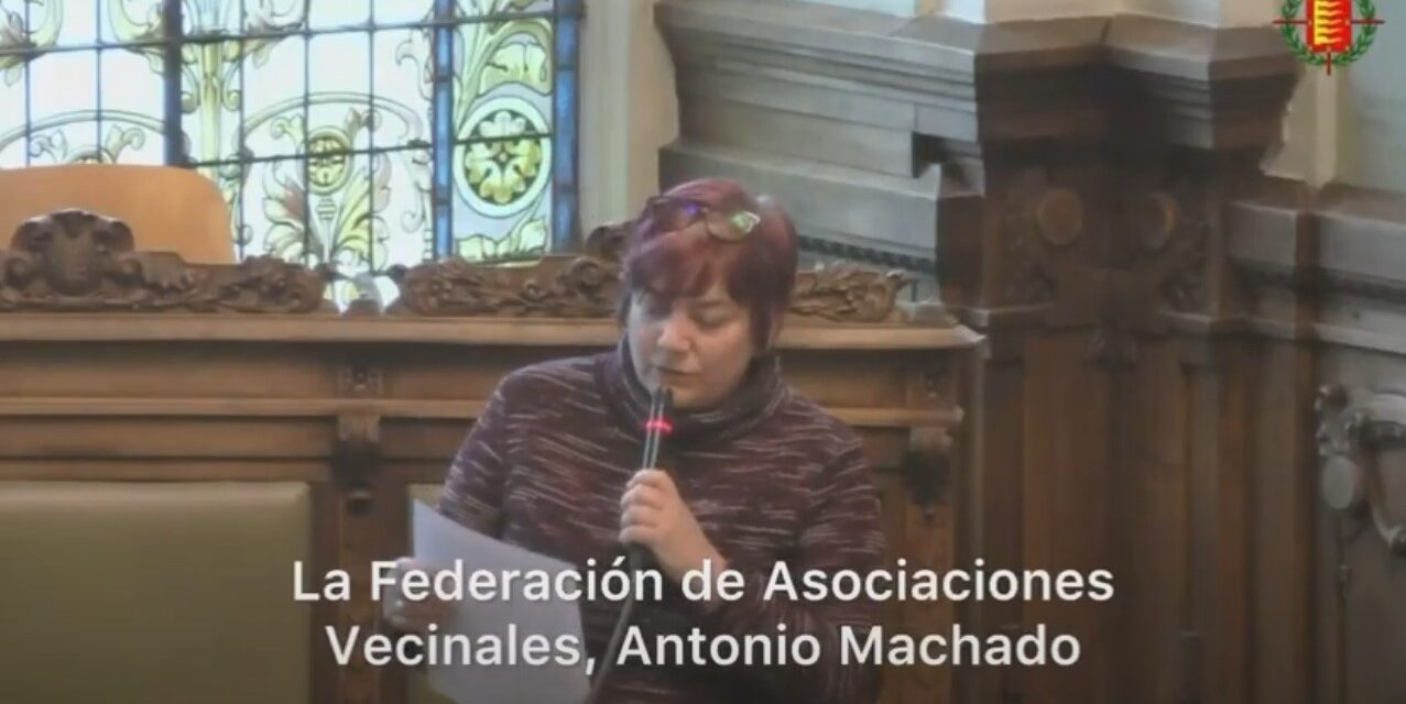 Intervención FFVV en el Pleno Ayto. Valladolid por el proceso de presupuestos participativos