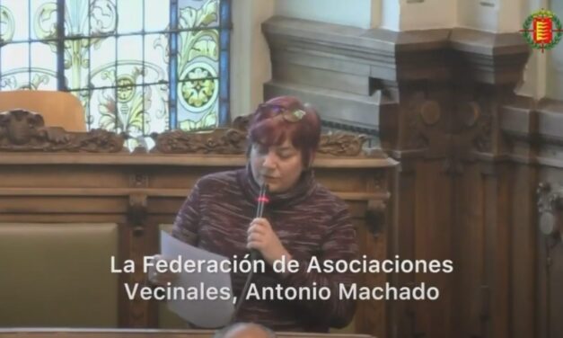 Intervención FFVV en el Pleno Ayto. Valladolid por el proceso de presupuestos participativos